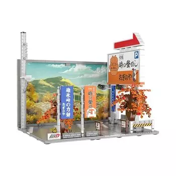 CaDA initial D масштаб 1/24 Кама-меши на стоянке на горном перевале / Официальная лицензия Initial D, блок из 909 деталей (Тоге но Камамеши)