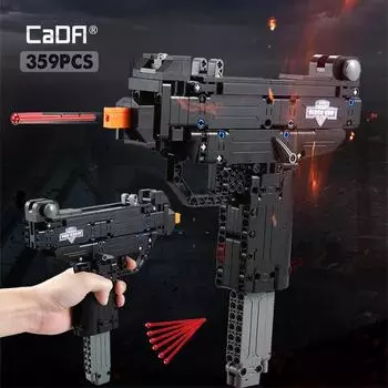 Cada Uzi Винтовка Uzi Пистолет-пулемет Военные строительные блоки Ww2 для технической городской полиции Спецназ Модель Строительные комплекты