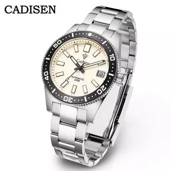 CADISEN новые роскошные мужские часы с коробкой 200 м, водонепроницаемые автоматические мужские механические часы
