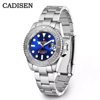 CADISEN, новые роскошные мужские часы высшего бренда с коробкой, серия Neptune, водонепроницаемые, 100 м/330 футов, автоматические мужские механические часы