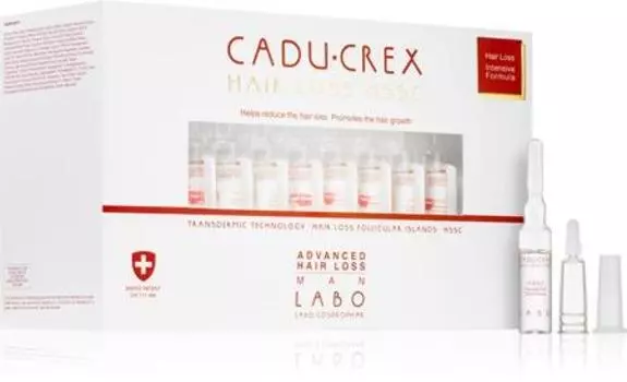 Cadu-crex Hair Loss Hssc Средство от выпадения волос для мужчин против прогрессирующего выпадения волос TU прозрачный