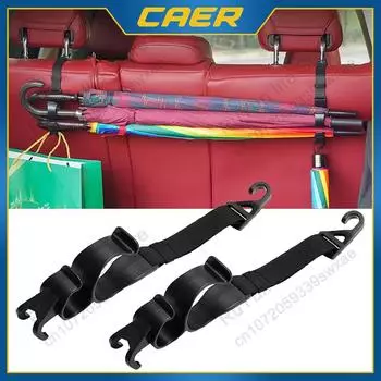 CAER 2 шт. Крючок для заднего сиденья автомобиля, многофункциональный крючок для подголовника заднего сиденья, держатель для зонта, органайзер для хранения на спинке сиденья