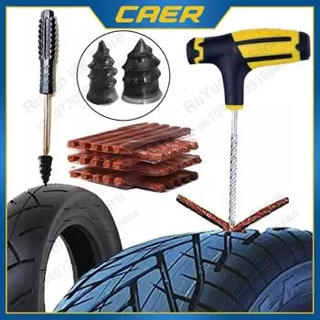 CAER Car Tire Repair Tool Set Vacuum Tire Special Emergency Motorcycle Electric Vehicle Universal Rubber Strip Quick Tire Repair