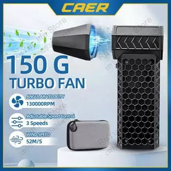 CAER Turbo Jet Violent Fan с сумкой для хранения 130000 об/мин Скорость ветра 52 м/с Портативный мини-воздуходувка Ручные инструменты для продувки пыли в автомобиле