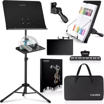 CAHAYA Music stand with folding number 2 sheet music file sheet music storage bag reading writing spectrum sheet music projector laptop menu laptop