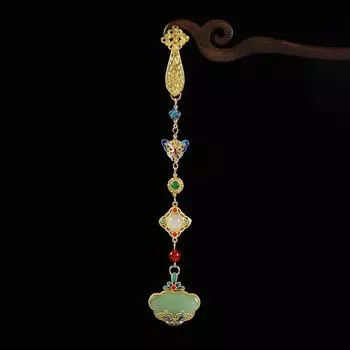 Caidie Qiulan китайский стиль чонсам планка на кнопках бахрома кулон женский высококлассный ретро китайский двор Ханфу аксессуары