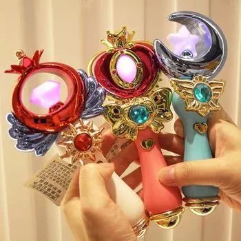 Caihezhi электронная музыкальная палочка мультяшная вспышка вечерние концертный реквизит детская игрушка для девочек в подарок белый