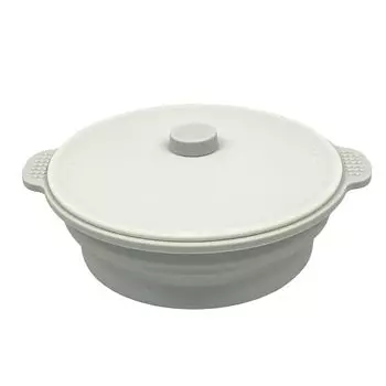 CAINZ Microwave Easy to Silicone Dishwasher Recipe Time Easy Microwave Cooking Supplies Cooker, Round, Gray, Microwave, Steamer, Easy, Microwave, серый