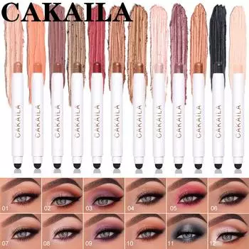 CAKAILA 12 цветных двойных теней для век, не тускнеющих и не легко выцветающих 01