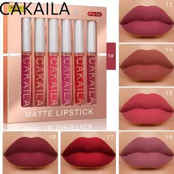 CAKAILA: 6 водонепроницаемых чашек для поддерживающего блеска для губ 01