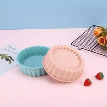 Cake Mold Round Cake Pan Non-stick Cake Mold Cake Mold Baking Pans For Wedding Birthday Party DIY Baking Tool fondant molds синий