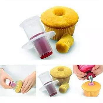 Cake Plunger Cutters Creative Cupcake Hole Digger Baking Dessert Cake Filling Hole Digger Baking And Pastry Tools random color