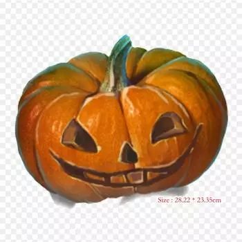 Calabaza Jack O Lantern поле тыквы гладить на теплопередаче печати виниловые нашивки наклейки для одежды DIY аппликации моющиеся нашивки