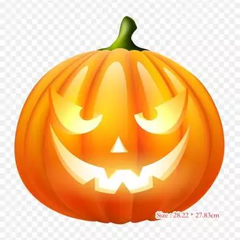 Calabazas De Halloween Jack O Lantern Pumpkin Iron on Термопереносная печать виниловые нашивки наклейки для одежды аппликации своими руками моющиеся нашивки