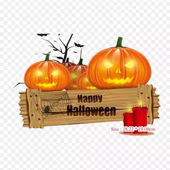 Calabazas Psd тыква, термопереносная печать, виниловые нашивки, наклейки для одежды, аппликации «сделай сам», моющиеся нашивки