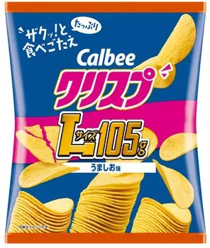 Calbee Crisp со вкусом Umashio 105 г x 12 пакетиков [Хрустящие]