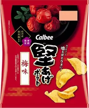 Calbee Kataage картофельный сливовый вкус 60 г x 12 пакетиков