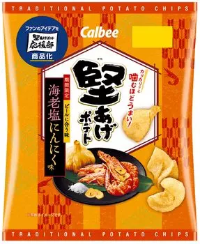 Calbee Kataage Potato Креветочный Соль Чесночный Вкус 60г x 12 пакетов