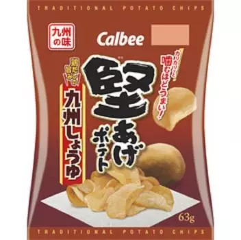 Calbee Kataage Potato Kyushu Soy Sauce 63gX12