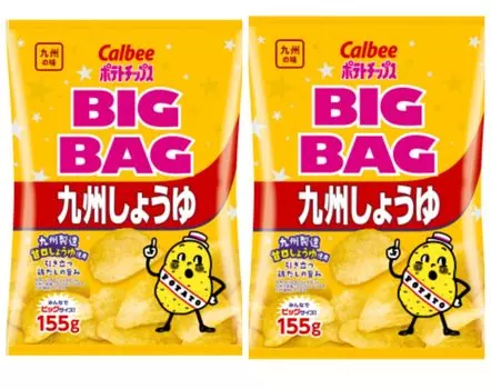 Картофельные чипсы Calbee с соевым соусом Kyushu BIGBAG 147 г x 2 пакета