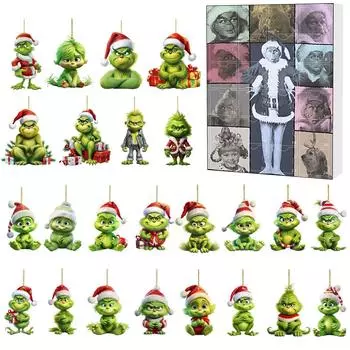 Calendar Christmas Advent Calendar Collectibles 2D Fun Animals Set Commemorative Collectibles Home Decor
