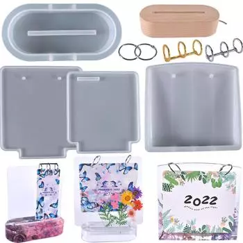 Календарь Подвесная Доска УФ Кристалл Эпоксидная Смола Форма Ручной Работы Календарь Подвесная Силиконовая Форма DIY Ремесла Декор Форма L-S