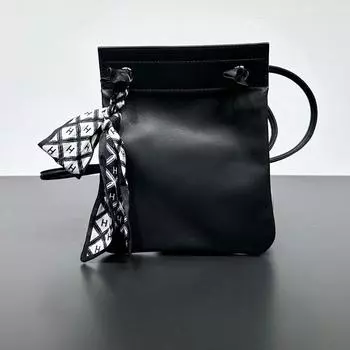 Calf Leather Bag Groom Envelope One Shoulder Crossbody Women s Bag Leather Phone Bag Cloud Bag 20x23cm фиолетовый