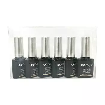 CalGel Top Gel Set of 6 Brush-on Non-Wipe чистый