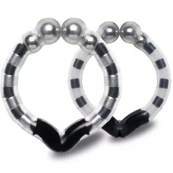 Calibauer Strong 6 Light 6 High Grip Set of 2 Temporary Ring Compatible with Small Penis Ring Made in Japan Equipped with Neodymium Magnet Cock Ring