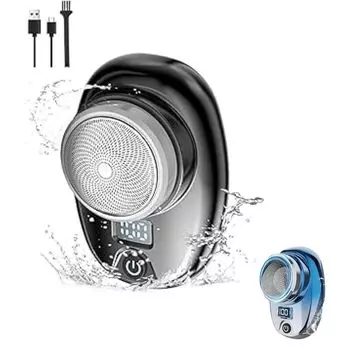 [CALIFAKT] мужская бритва электробритва для бритья небольшого размера компактная электробритва для бритья гладкое бритье для сотового телефона высокоскоростной роторный 6 лезвий моющийся