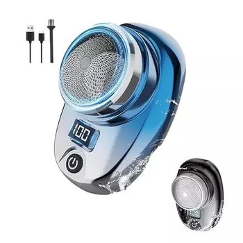 [CALIFAKT] мужская бритва электробритва для бритья небольшого размера компактная электробритва для бритья гладкое бритье для сотового телефона высокоскоростной роторный 6 лезвий моющийся