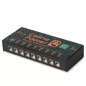 Caline DC 9V Guitar Pedal Power Supply True Изолированный блок питания для педальной платы 8 полностью изолированных выходов Noiseless CP-205 (300мА/500мА)