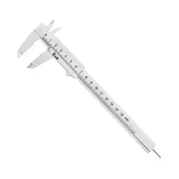 Calipers 1mm Accuracy Plastic Depth Height Single Rule Scale белый