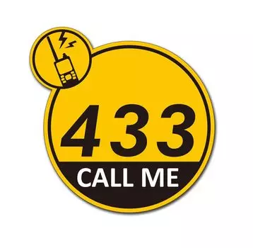 Call Me RMS-008L 433MHz Car Magnet Sticker Coleme Amateur Radio Mobility Insight Engineering
