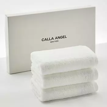 Calla Angel New York Face Супер Высокое Качество Египетский Супер Мило Скрученный Отель В Коробке Популярный Аква 6 Цветов на Выбор Набор Полотенец,
