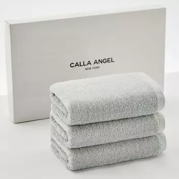 Calla Angel New York Face Супер Высокое Качество Египетский Супер Мило Скрученный Отель В Коробке Популярный Аква 6 Цветов на Выбор Набор Полотенец Светлого Полотенца,