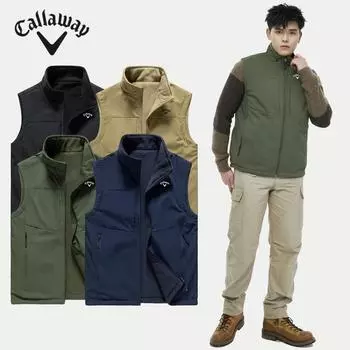 Callaway 2024 Зимняя молодежная мужская новая ретро-жилетка рабочая одежда майка двухстороннее повседневное пальто M