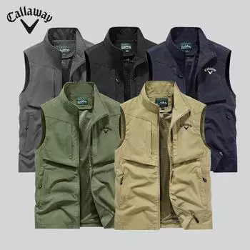 Callaway 2025 Новая весна и осень мужской многофункциональный жилет молодежный отдых на природе спортивный топ мужской наплечный ремень пряжка мужской стиль M