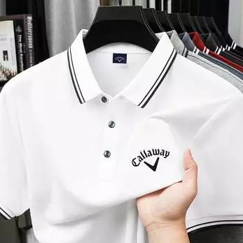 Callaway 2025 Summer Men s New Embroidered Pure Cotton Loose Business Casual Comfortable Moisture Wicking and Sweat Wicking Polo Shirt S