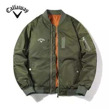 Callaway Autumn and Winter Men s Versatile Sports Casual Stand Up Collar Jacket Thick Pilot Jacket Men s Loose Baseball Jacket L