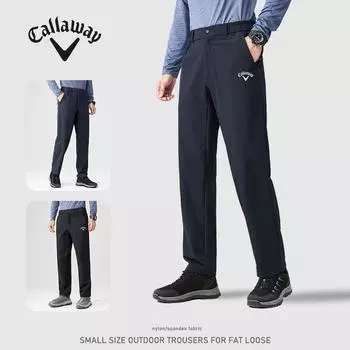 Callaway Casual Pants, Men s Elastic Tapered Autumn Business Trousers, Commuting Pants, Outdoor Hiking Soft Shell Pants M темно-синий
