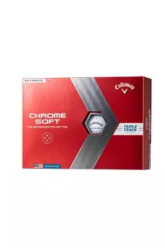 Callaway Golf Ball CHROME SOFT 2022 1 Dozen 3 Piece Construction Triple Track White (12 pieces)
