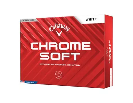 Callaway Golf Ball CHROME SOFT 24 1 Dozen 3 Piece Construction White (12 Pieces)