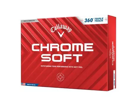 Callaway Golf Ball CHROME SOFT 24 360 TRIPLE TRACK 3 Piece Construction Triple Track White