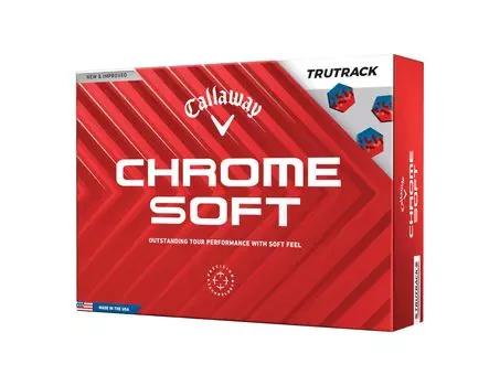 Callaway Golf Ball CHROME SOFT 24 TRUTRACK 1 Dozen 3 Piece Construction White (12 Pieces)