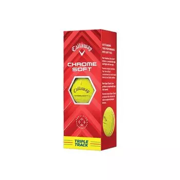 CALLAWAY Golf Ball CHROME SOFT Triple Track Yellow Ball 3 Pieces BL CG CHRMSFT YLW 24 TRPLTRK 3B PK