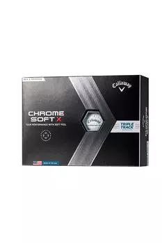 Callaway Golf Ball CHROME SOFT X 2022 1 Dozen 4 Piece Construction Triple Track White (12 Pieces)