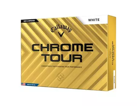 Callaway Golf Ball CHROME TOUR 24 1 Dozen 4 Piece Construction White (12 Pieces)