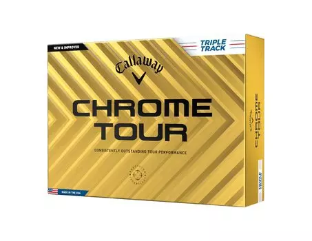 Callaway Golf Ball CHROME TOUR 24 TRIPLE TRACK 1 Dozen 4 Piece Construction Triple Track White (12 Pieces)