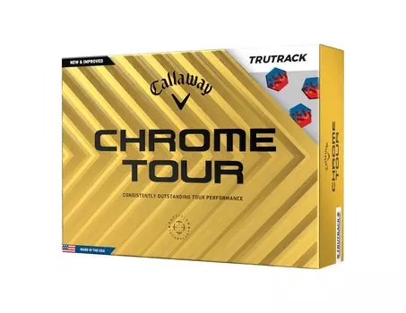 Callaway Golf Ball CHROME TOUR 24 TRUTRACK 1 Dozen 4 Piece Construction White (12 Pieces)